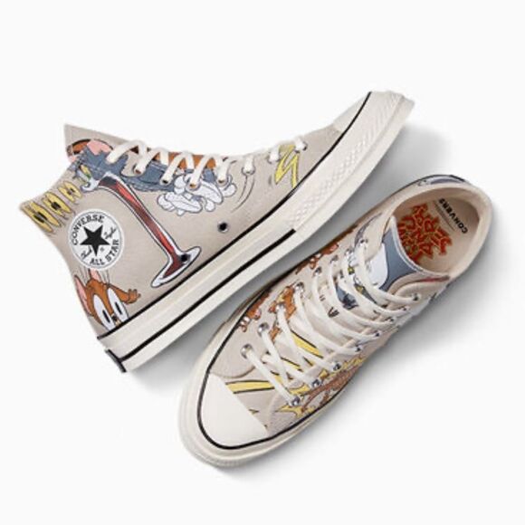 Converse x Tom and Jerry Chuck 70 Limited Edition Hightop Sneakers Shoes Size 16 - Picture 12 of 13